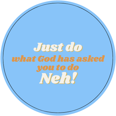 Blue Just Do design shown as a vinyl sticker with a peeled corner